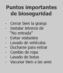 Puntos importantes de bioseguridad